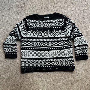 Eddie Bauer Sweater Men's XXL Crewneck Wool Blend Fair Isle Vtg
